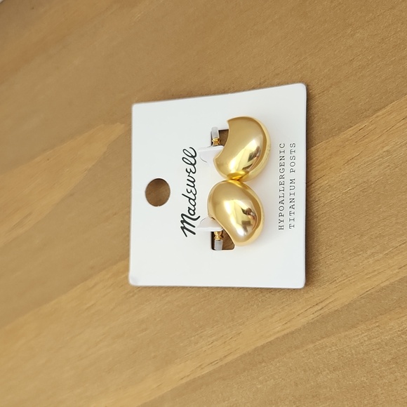 Madewell Sculptural Chunky Hoop Earrings - Picture 3 of 6